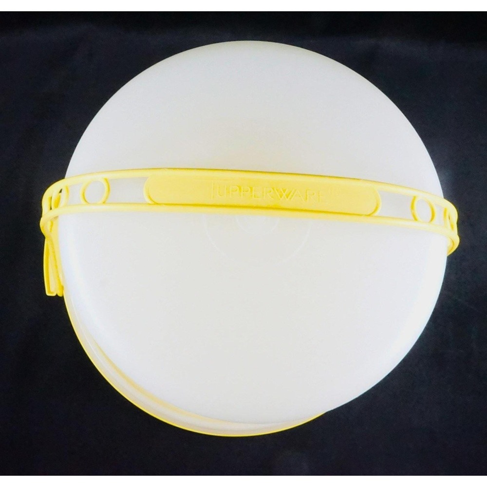 Vintage Tupperware Harvest Gold Cake Keeper Carrier Taker w/ Handle 9in Diameter - Picture 5 of 10